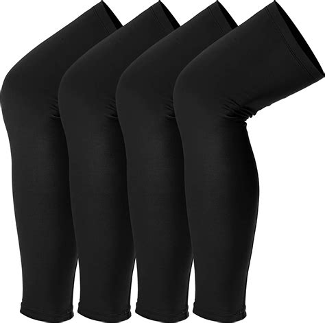 2 pairs leg sleeves compression uv protect for men women sports black amazon sg sporting goods