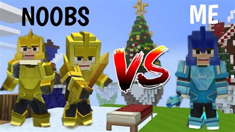 Playing Bedwars With Noobs Blockman Go Youtube