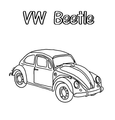 Beetle Car Volkswagen Coloring Pages Best Place To Color
