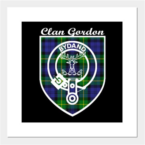 Clan Gordon Surname Last Name Tartan Crest Badge Gordon Posters And