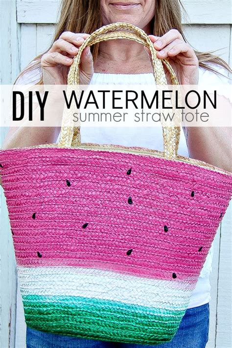 Diy Watermelon Straw Tote Bag For Summer Make And Takes Straw Tote