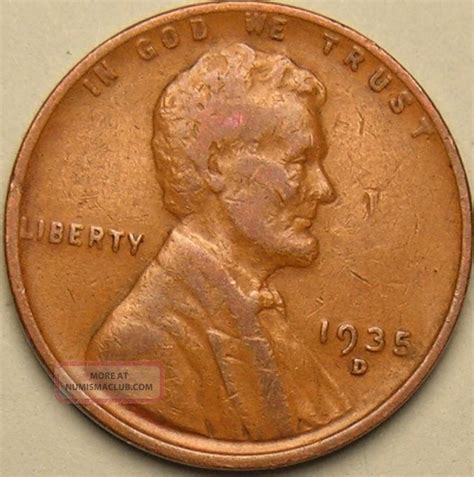 1935 D Lincoln Wheat Penny Ac 662