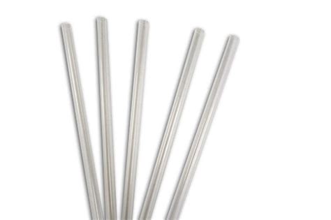 9x210mm Clear Plastic Recyclable Straight Straws Qty2000
