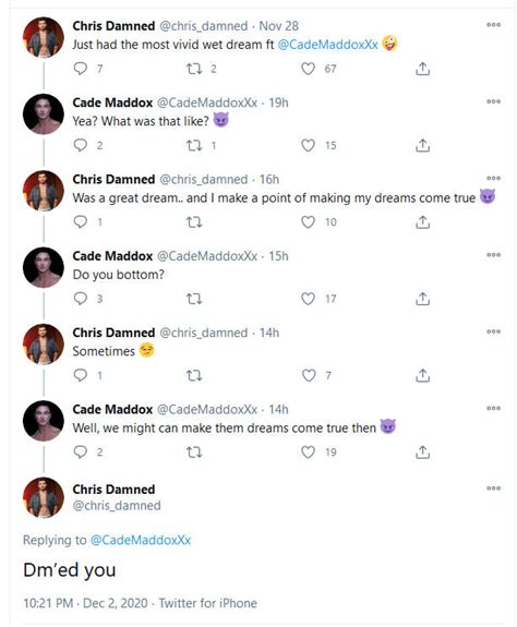 Porn Star Chris Damned Had A Wet Dream About Cade Maddox And We Hope It