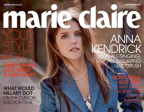 Anna Kendrick Marie Claire U K From 2016 September Issue Covers E News