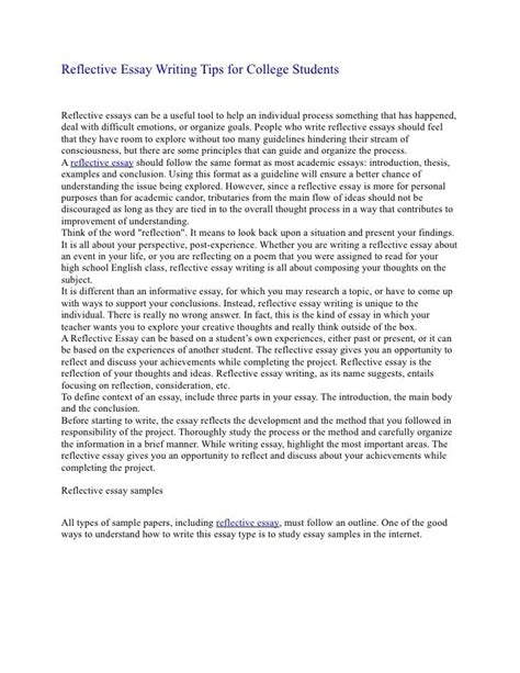 How To Write A Reflective Essay About A Course How To Write A