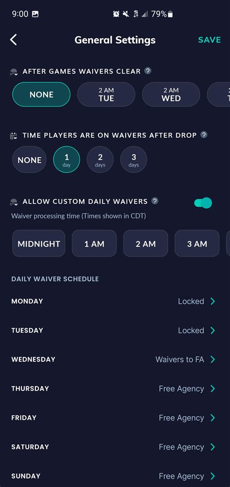 I know the Sleeper waiver settings are obvious to some, but even after