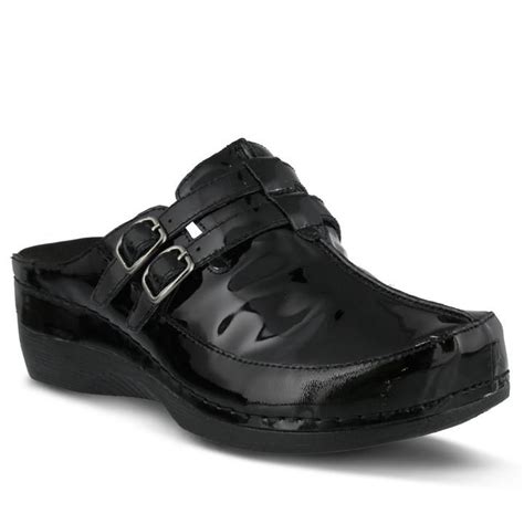 Spring Step Happy Clogs In 2021 Womens Clogs Spring Step Black Patent Leather Shoes