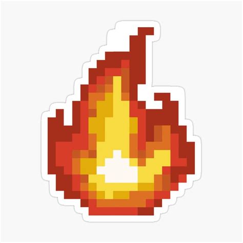 Pixel Art Flame Moving Sticker By Uwaki Pixel Art Grid Pixel Art