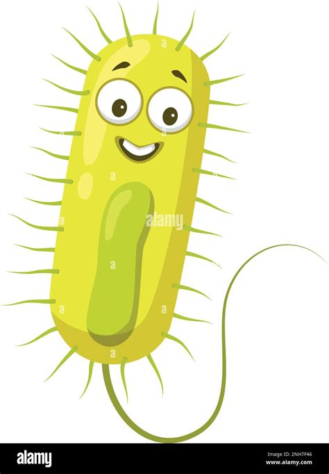 Ilustraci N Vectorial De Una Bacteria Bacillus En Estilo De Dibujos