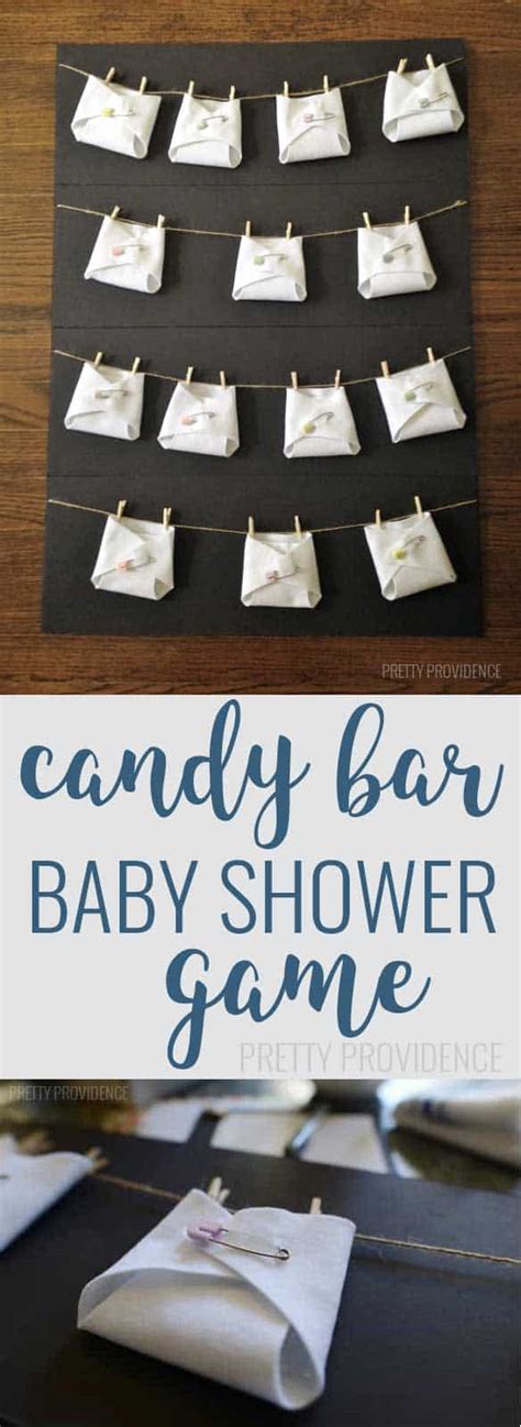 Baby shower games bring healthy competition and present plenty of opportunities to give door prices and baby shower favors guests love. Candy Bar Baby Shower Game - Pretty Providence