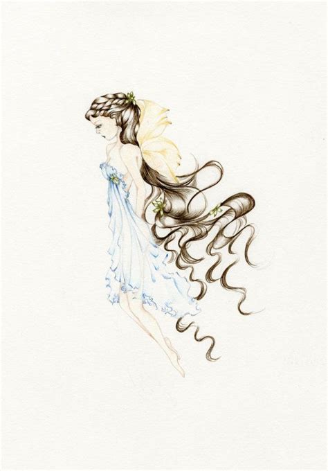 Fairy Art She Is So Delicate An Original Drawing Etsy Fairy Art