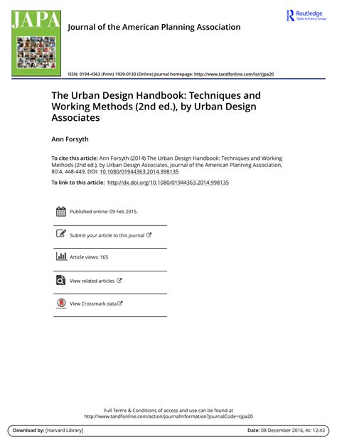 Pdf The Urban Design Handbook Techniques And Working Methods 2nd Ed By Urban Design