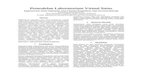 Pemodelan Laboratorium Virtual Sains Filelab Kimia Pemodelan Komponen