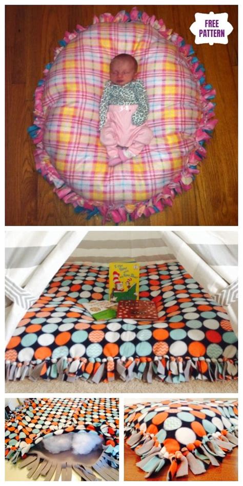 3 minutes, 4 dollars or less and you have adorable pillows. DIY No Sew Floor Pillow Bed | Floor pillows diy, Baby sewing projects, Sewing pillows