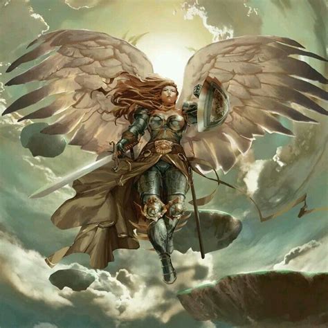 Winged Angel Warrior Fantasy Art Angel Art