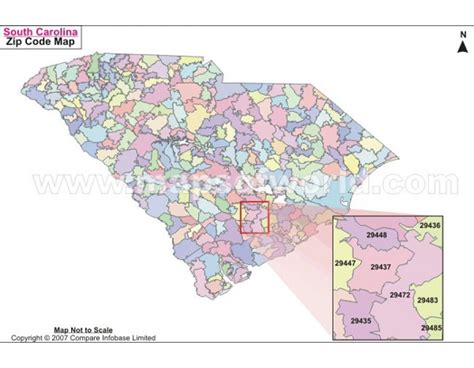 South Carolina Zip Code Map In Excel Zip Codes List And Population