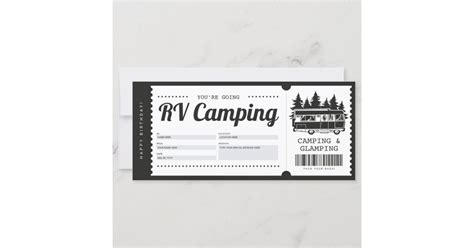 Rv Camping T Voucher Summer Camp Certificate Zazzle
