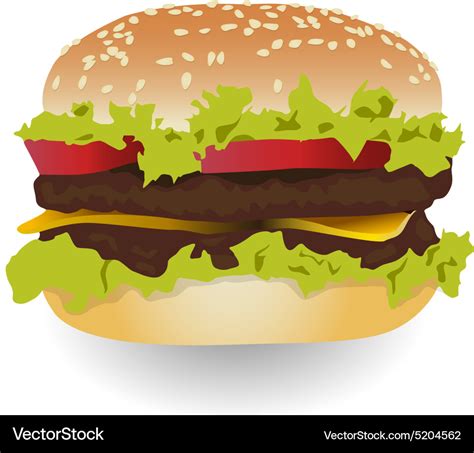 Burger Royalty Free Vector Image Vectorstock