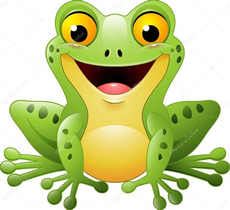 Cute Frog Cartoon Cartoon Cute Frog — Stock Vector