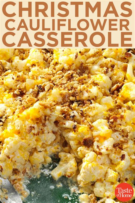 Takes a while but is delicious. Christmas Cauliflower Casserole | Recipe | Cauliflower dishes, Casserole side dishes, Vegetable ...