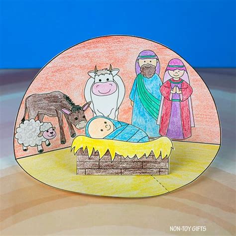 9 Christmas Nativity Crafts For Kids Sunday School Craft Printable