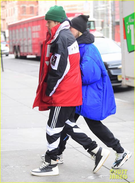 full sized photo of justin bieber hailey bieber lunch date nyc 08 justin and hailey bieber step