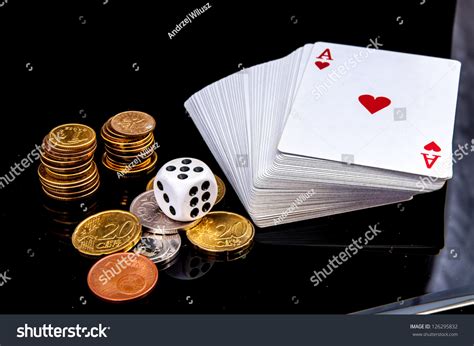 An Image Of Playing Cards Dice And Money Stock Photo 126295832