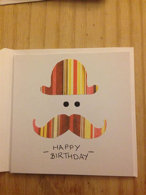 Striped Moustache Birthday Card Cute Cards Birthday Cards Cards