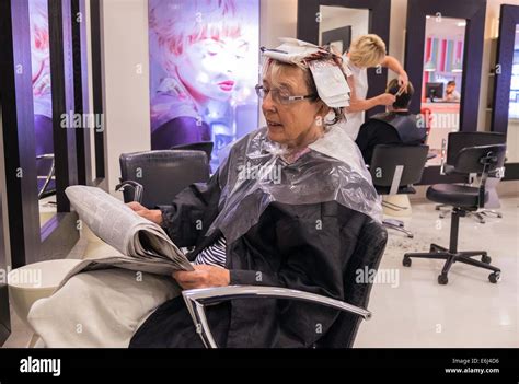 Older Woman In Hair Salon Hi Res Stock Photography And Images Alamy