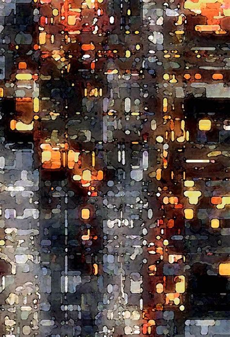 City Lights Art Painting Abstract Abstract Painting