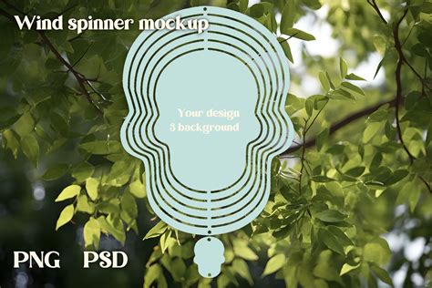 Skull Wind Spinner Mockup Psd File Wind Spinner Template By Svetana