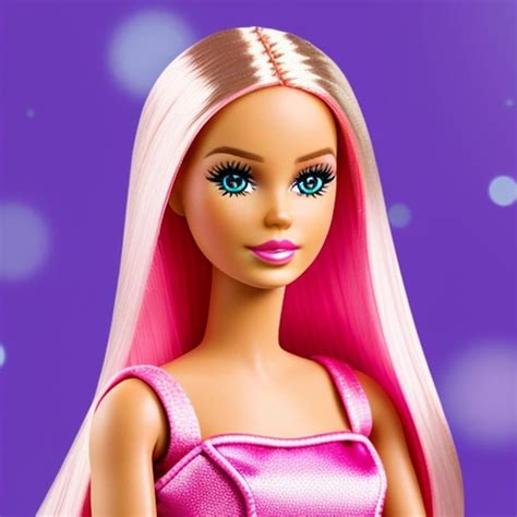 Premium Ai Image Beautiful Barbie Doll Wearing Pink Dress