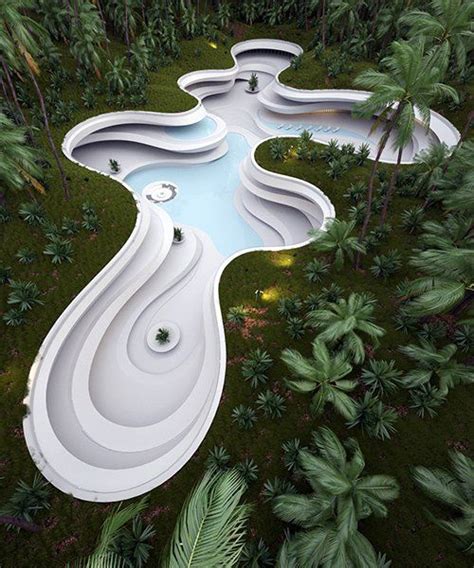 Subterranean Swimming Pool Mimics Eroded Landform With Multiple Levels