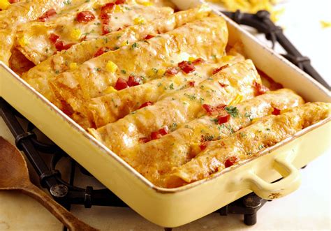 The chicken sizzles in the skillet before getting baked and comes out tender and juicy every time. Chicken Enchilada Casserole Recipe