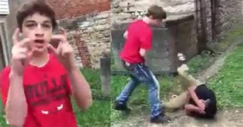 Gang Banging White Kid Drops Mexican Kid Twice For Being In Wrong Hood
