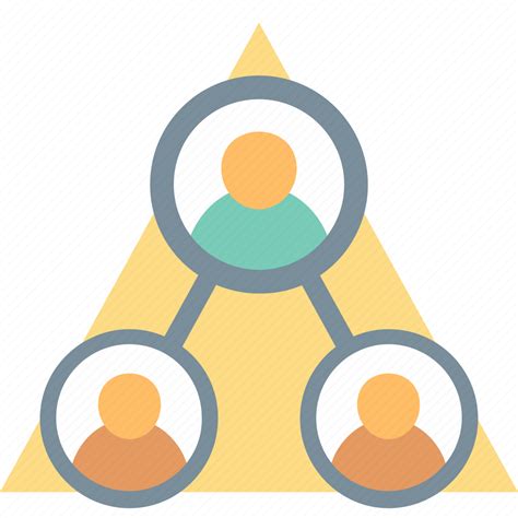 Marketing Connection Hierarchy Mlm Network Pyramid Structure Icon