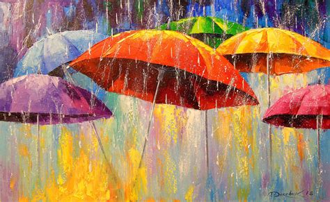 Dancing Umbrellas Paintings By Olha Darchuk