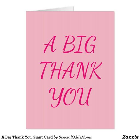 A Big Thank You Giant Card Giant Card Cards