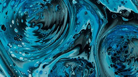 Liquie Fluid Art Stains Distortion Blue Paint 4k Hd Abstract Wallpapers