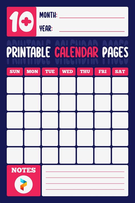 20 Best Free Printable Calendar Pages Pdf For Free At Printablee