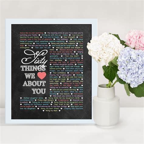 60 Things We Love About You Custom Copy Birthday T
