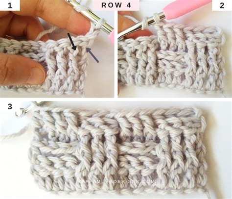 How To Crochet The Basketweave Stitch Step By Step Tutorial