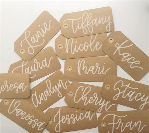 Invitation Kraft Calligraphy Name Card 2951136 Weddbook