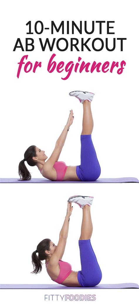 10 Minute Beginner Ab Workout For Women Fittyfoodies