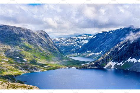 View Of Djupvatnet Lake From Dalsnibba Mountain Norway Containing