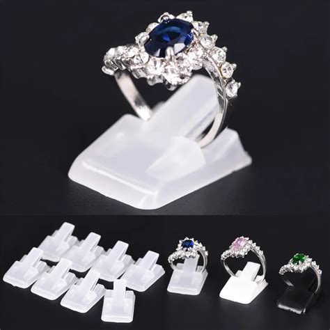 10pcslot Ring Show Plastic Frosted Jewelry Displays Holder For Ring