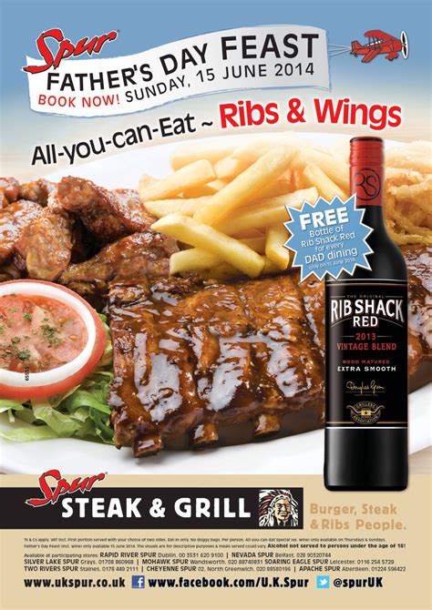 Free Bottle Of Wine For All Dads Dining At Spur On Fathers Day