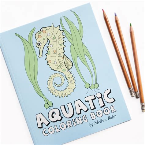 aquatic coloring book