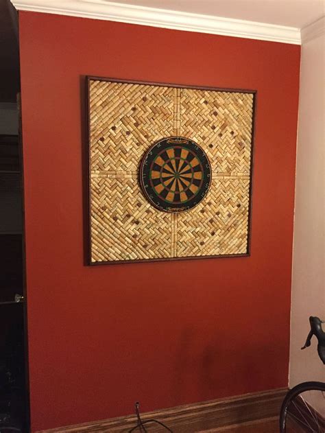 5x8 sheet of 1inch thick insulation and some felt makes a great dartboard back. Wine Cork Dart Board Backer Diy - Easy Craft Ideas